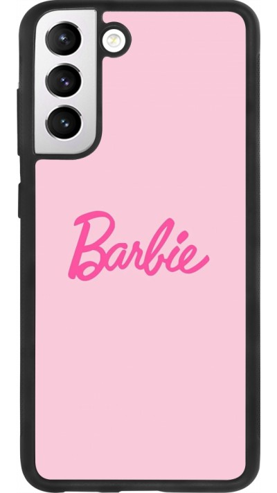 Coque Samsung Galaxy S21 FE 5G - Silicone rigide noir Barbie Text