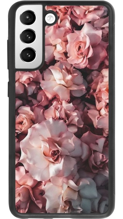 Hülle Samsung Galaxy S21 FE 5G - Silikon schwarz Beautiful Roses