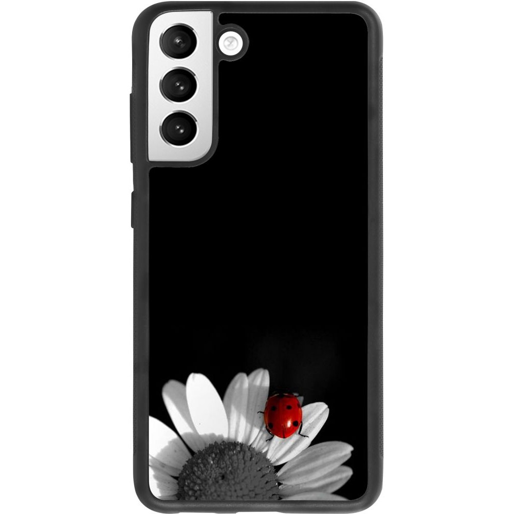 Coque Samsung Galaxy S21 FE 5G - Silicone rigide noir Black and white Cox