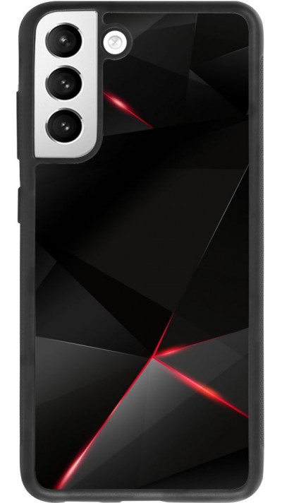 Hülle Samsung Galaxy S21 FE 5G - Silikon schwarz Black Red Lines