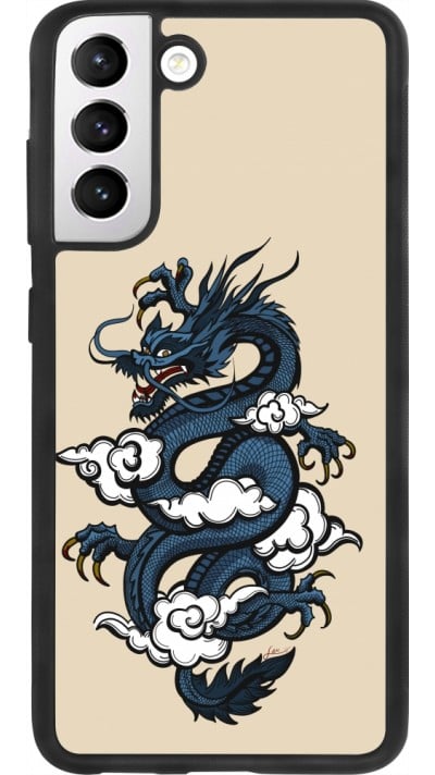 Samsung Galaxy S21 FE 5G Case Hülle - Silikon schwarz Blue Dragon Tattoo