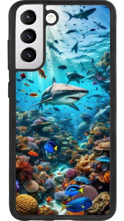 Coque Samsung Galaxy S21 FE 5G - Silicone rigide noir Bora Bora Mer et Merveilles