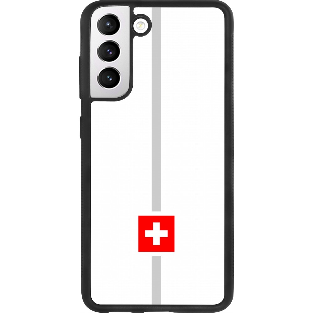Samsung Galaxy S21 FE 5G Case Hülle - Silikon schwarz Kanton CH weiss
