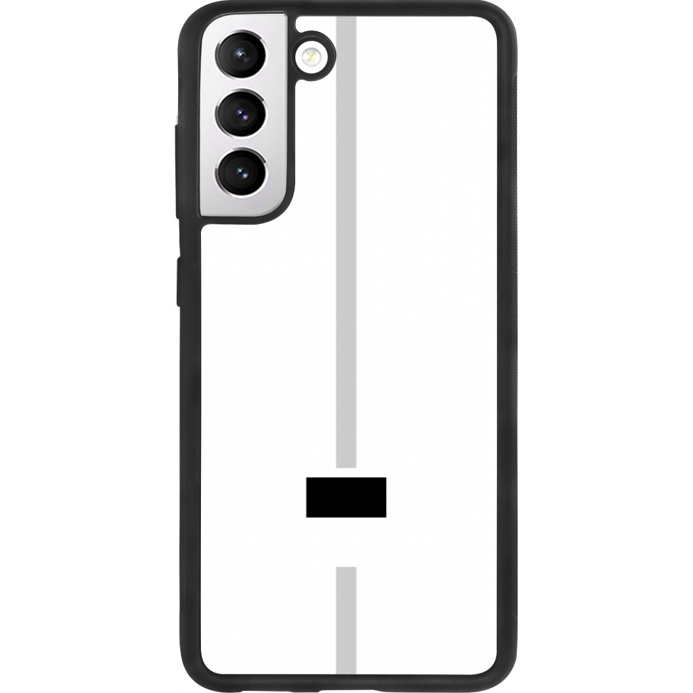 Samsung Galaxy S21 FE 5G Case Hülle - Silikon schwarz Kanton FR weiss