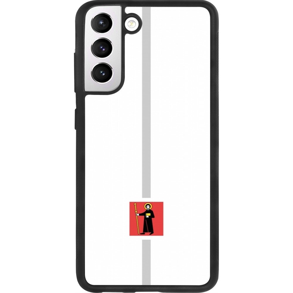 Samsung Galaxy S21 FE 5G Case Hülle - Silikon schwarz Kanton GL weiss