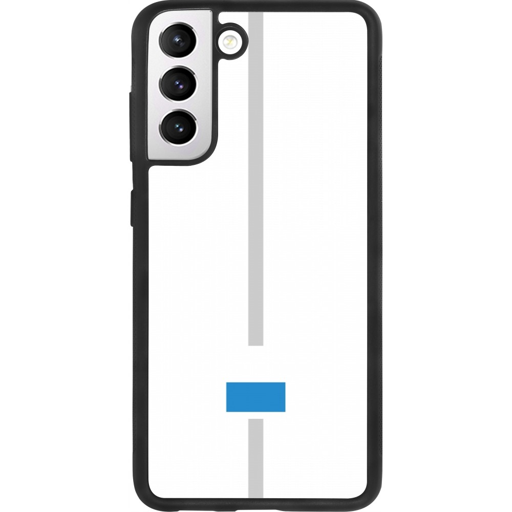 Coque Samsung Galaxy S21 FE 5G - Silicone rigide noir Canton LU blanc