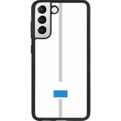 Coque Samsung Galaxy S21 FE 5G - Silicone rigide noir Canton LU blanc