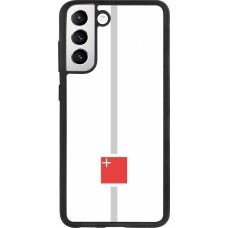 Samsung Galaxy S21 FE 5G Case Hülle - Silikon schwarz Kanton SZ weiss