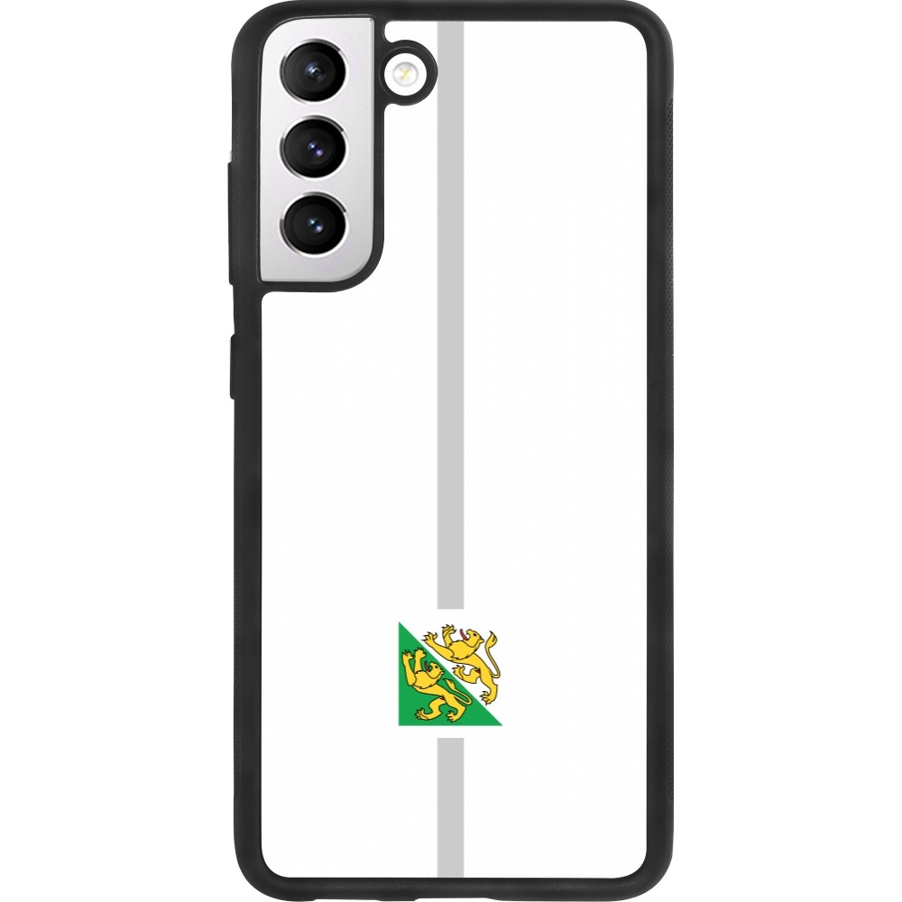 Samsung Galaxy S21 FE 5G Case Hülle - Silikon schwarz Kanton TG weiss
