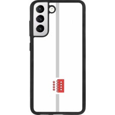 Samsung Galaxy S21 FE 5G Case Hülle - Silikon schwarz Kanton VS weiss
