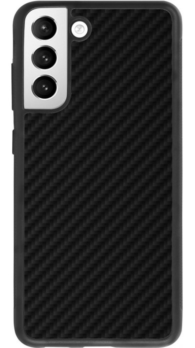Hülle Samsung Galaxy S21 FE 5G - Silikon schwarz Carbon Basic