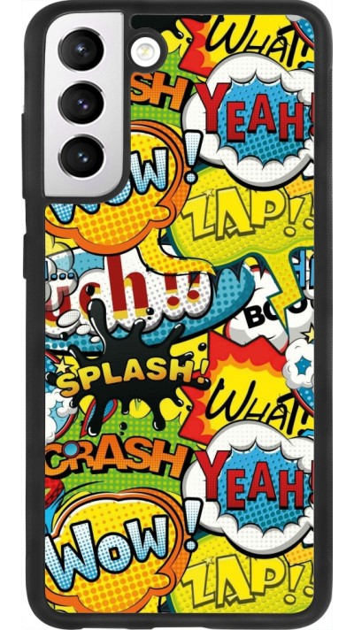 Coque Samsung Galaxy S21 FE 5G - Silicone rigide noir Cartoons slogans