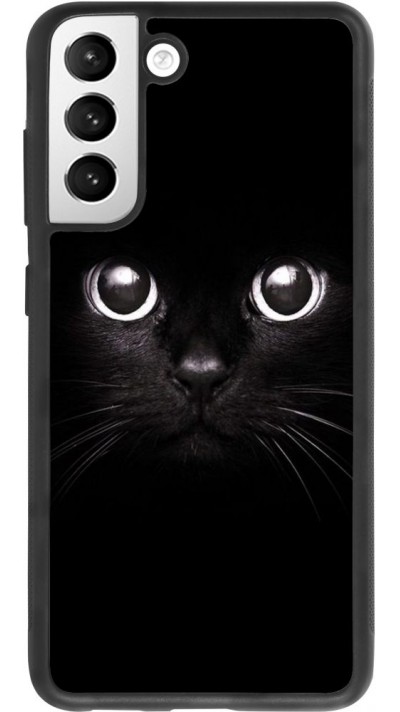 Hülle Samsung Galaxy S21 FE 5G - Silikon schwarz Cat eyes