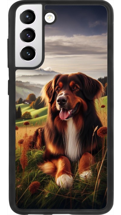 Coque Samsung Galaxy S21 FE 5G - Silicone rigide noir Chien Campagne Suisse