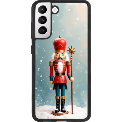 Samsung Galaxy S21 FE 5G Case Hülle - Silikon schwarz Christmas 25 Nutcracker Snow