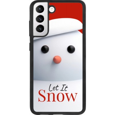 Samsung Galaxy S21 FE 5G Case Hülle - Silikon schwarz Christmas 25 Xmas Snowman
