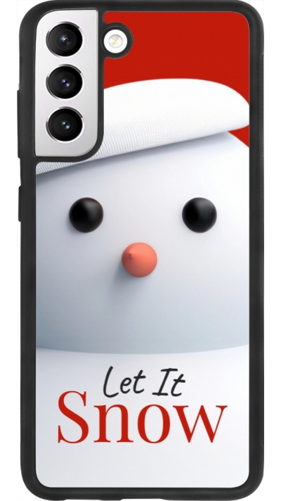 Samsung Galaxy S21 FE 5G Case Hülle - Silikon schwarz Christmas 25 Xmas Snowman