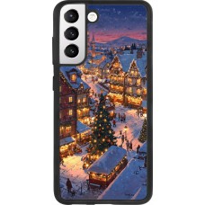 Samsung Galaxy S21 FE 5G Case Hülle - Silikon schwarz Christmas 25 Xmas Village