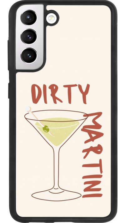 Coque Samsung Galaxy S21 FE 5G - Silicone rigide noir Cocktail Dirty Martini