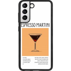 Coque Samsung Galaxy S21 FE 5G - Silicone rigide noir Cocktail recette Espresso Martini