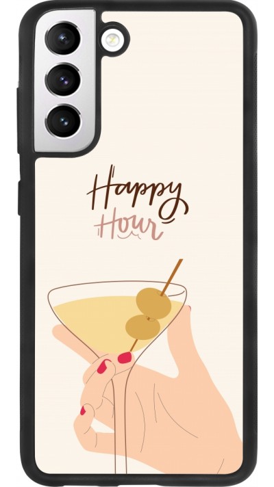 Samsung Galaxy S21 FE 5G Case Hülle - Silikon schwarz Cocktail Happy Hour