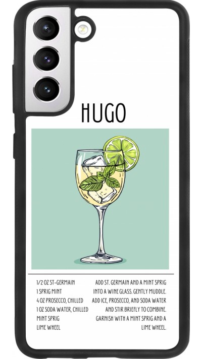Coque Samsung Galaxy S21 FE 5G - Silicone rigide noir Cocktail recette Hugo
