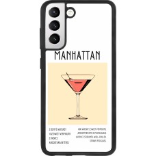 Samsung Galaxy S21 FE 5G Case Hülle - Silikon schwarz Cocktail Rezept Manhattan