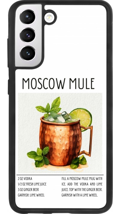 Samsung Galaxy S21 FE 5G Case Hülle - Silikon schwarz Cocktail Rezept Moscow Mule