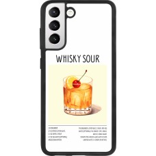 Samsung Galaxy S21 FE 5G Case Hülle - Silikon schwarz Cocktail Rezept Whisky Sour