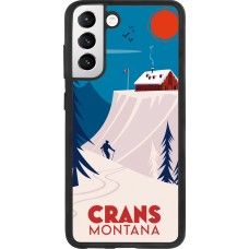 Coque Samsung Galaxy S21 FE 5G - Silicone rigide noir Crans-Montana Cabane