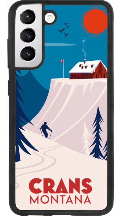 Samsung Galaxy S21 FE 5G Case Hülle - Silikon schwarz Crans-Montana Cabane