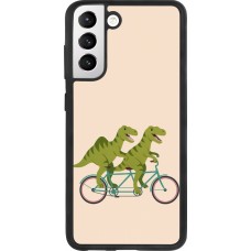 Coque Samsung Galaxy S21 FE 5G - Silicone rigide noir Dinosaurs on bikes 2026