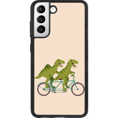 Samsung Galaxy S21 FE 5G Case Hülle - Silikon schwarz Dinosaurs on bikes 2026