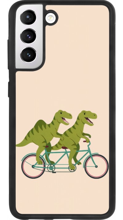Samsung Galaxy S21 FE 5G Case Hülle - Silikon schwarz Dinosaurs on bikes 2026