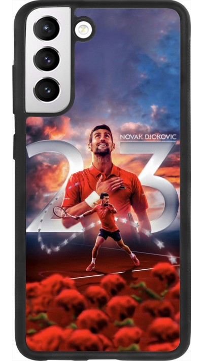 Coque Samsung Galaxy S21 FE 5G - Silicone rigide noir Djokovic 23 Grand Slam