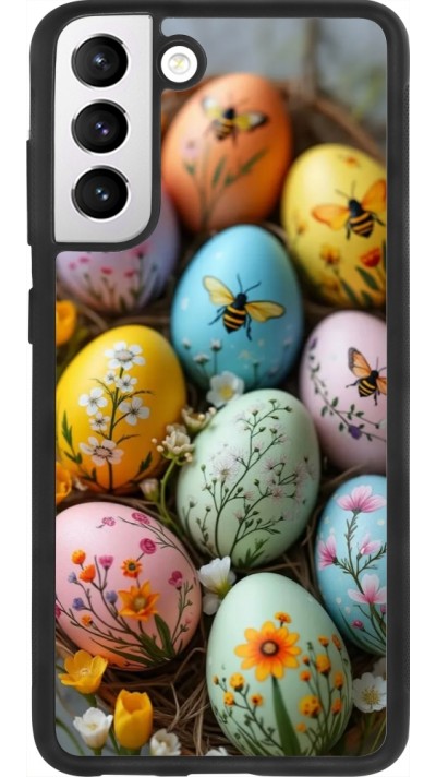 Samsung Galaxy S21 FE 5G Case Hülle - Silikon schwarz Easter 2026 Eggs with bees