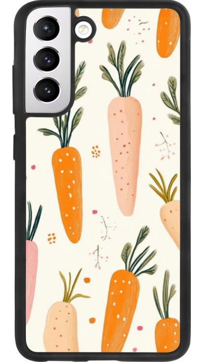 Samsung Galaxy S21 FE 5G Case Hülle - Silikon schwarz Easter 2026 Illustration carrots