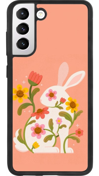 Samsung Galaxy S21 FE 5G Case Hülle - Silikon schwarz Easter 2026 Rabbit collage
