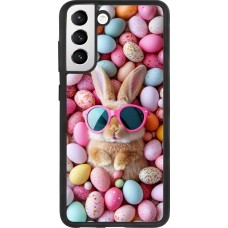 Samsung Galaxy S21 FE 5G Case Hülle - Silikon schwarz Easter 2026 Rabbit fun