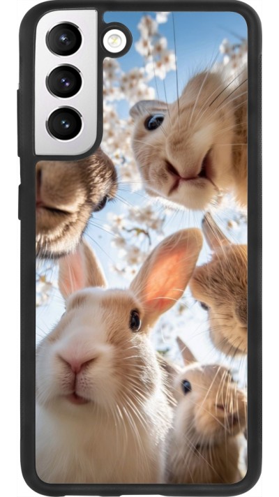 Samsung Galaxy S21 FE 5G Case Hülle - Silikon schwarz Easter 2026 Rabbits