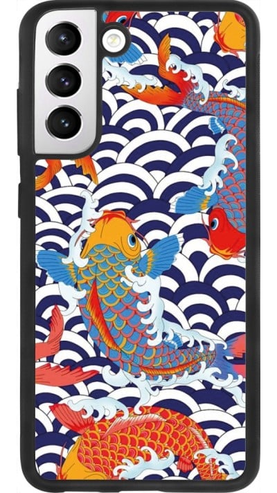 Samsung Galaxy S21 FE 5G Case Hülle - Silikon schwarz Easter 2023 japanese fish