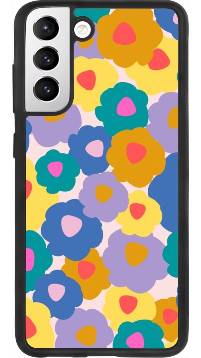 Coque Samsung Galaxy S21 FE 5G - Silicone rigide noir Easter 2024 flower power