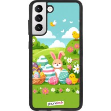 Coque Samsung Galaxy S21 FE 5G - Silicone rigide noir Easter 2025 Green