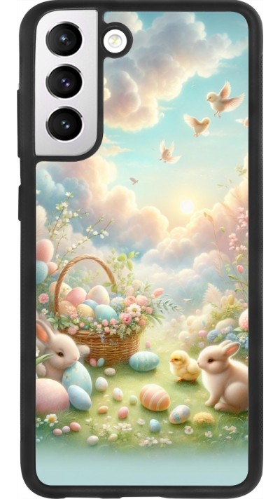 Samsung Galaxy S21 FE 5G Case Hülle - Silikon schwarz Ostern 2025 Pastell Ostern