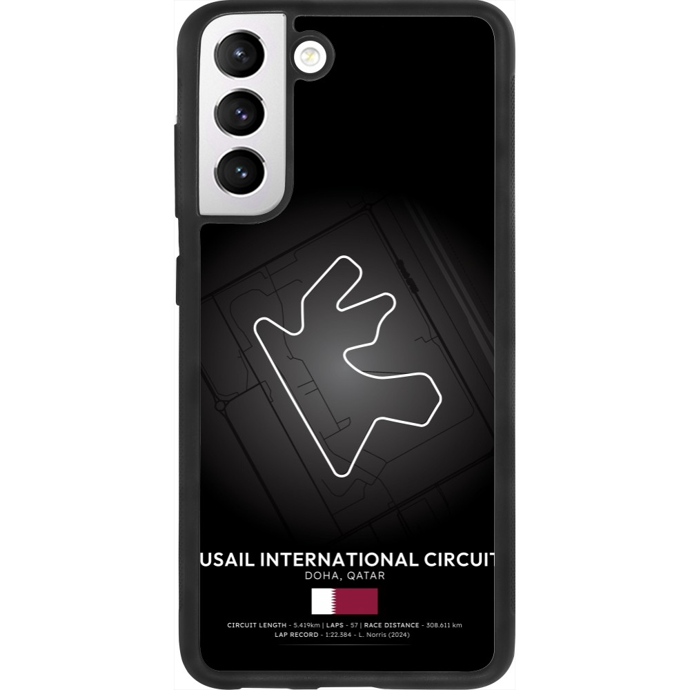 Coque Samsung Galaxy S21 FE 5G - Silicone rigide noir F1 Track 2025 Qatar