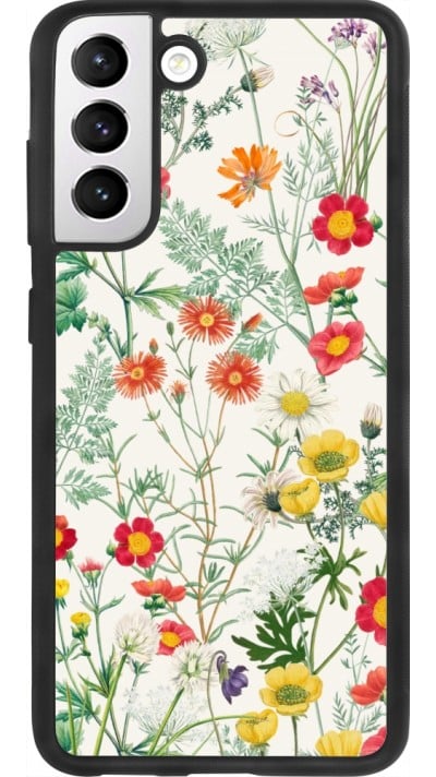 Coque Samsung Galaxy S21 FE 5G - Silicone rigide noir Flora Botanical Wildlife