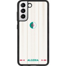 Coque Samsung Galaxy S21 FE 5G - Silicone rigide noir Maillot de football Algérie 2026 personnalisable