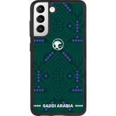 Coque Samsung Galaxy S21 FE 5G - Silicone rigide noir Maillot de football Arabie saoudite 2026 personnalisable