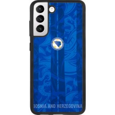 Coque Samsung Galaxy S21 FE 5G - Silicone rigide noir Maillot de football Bosnie-Herzégovine 2026 personnalisable