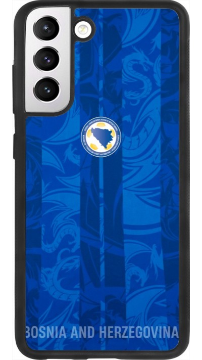 Coque Samsung Galaxy S21 FE 5G - Silicone rigide noir Maillot de football Bosnie-Herzégovine 2026 personnalisable